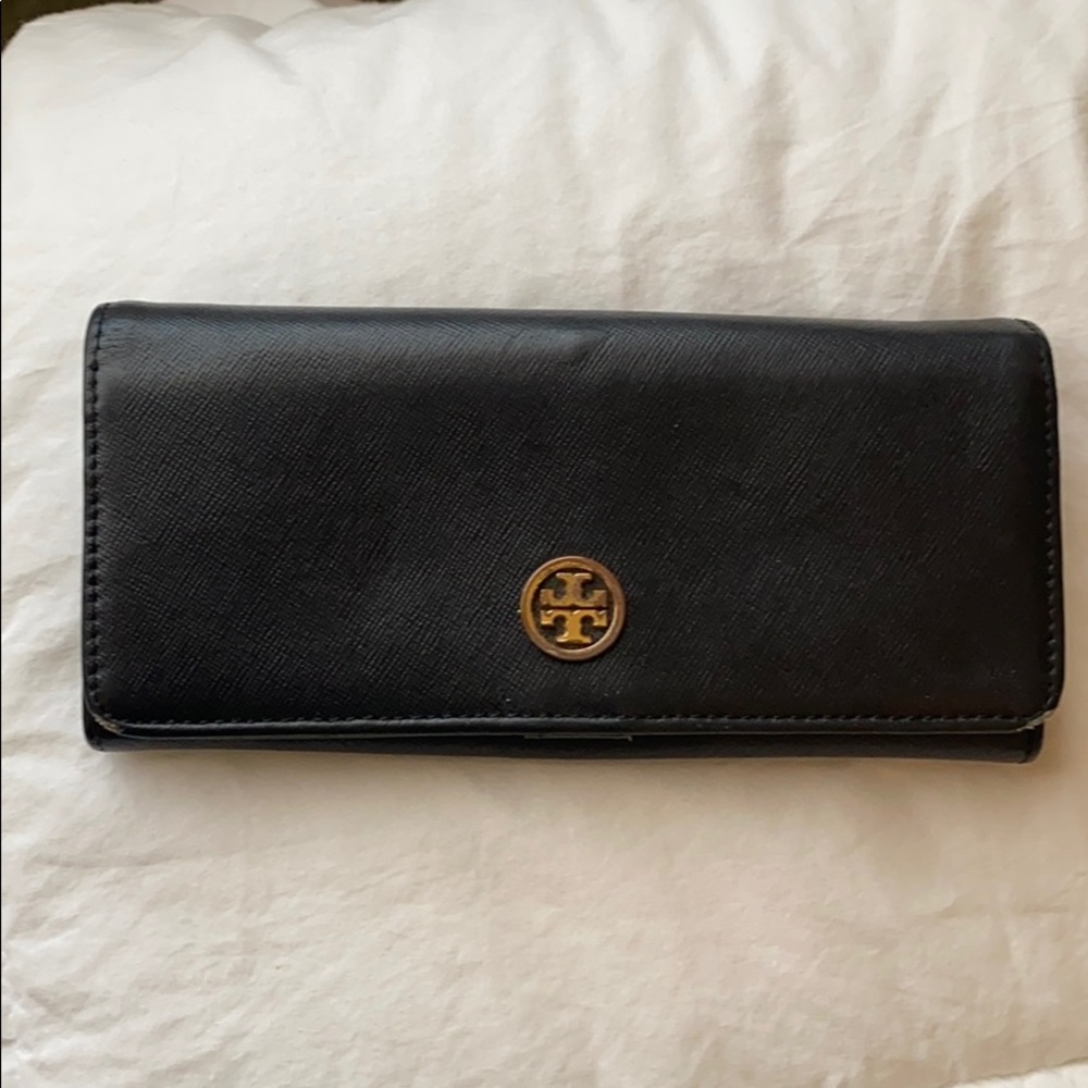 Tory Burch Black Leather Wallet